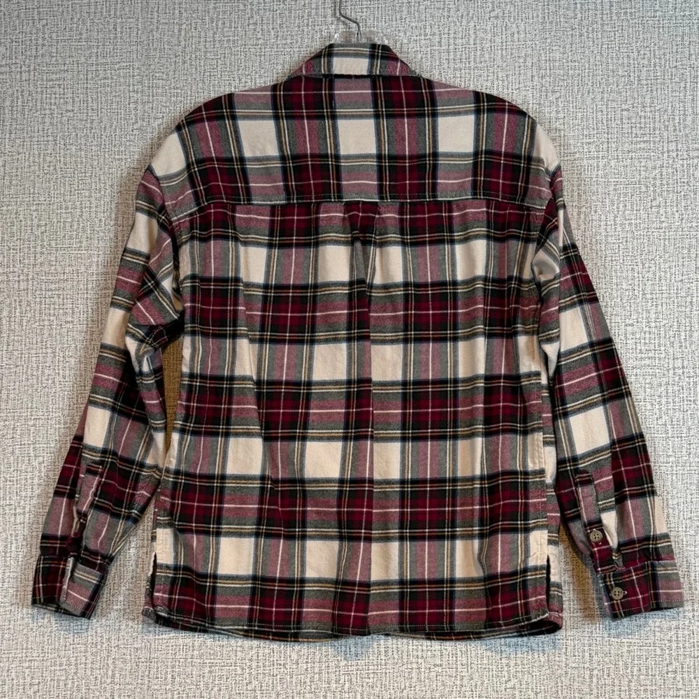 Madewell Women XS Plaid Flannel Cotton Button Down Shirt Oversized Gorpcore Cozy - Picture 8 of 9